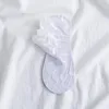 Damen-Socken aus transparenter Spitze, unsichtbar, Netzstoff, ultradünn, hohl, Pfauenschwanz-Söckchen, rutschfeste transparente Mädchen-Kurzsocken