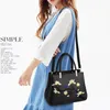 Vrouwen handtassen portemonnees pu lederen bakken tas bovenste hekhouwerij crossbodybag lady hanshoulder tassen dbag sky blauw