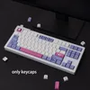 135 touches/ensemble thème violet lavande lapin XDA profil PBT clavier mécanique Keycap pour claviers Cherry mx Switch