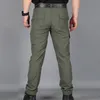 Herrbyxor lastbyxor män sommar tacitcal byxor vattentät snabb torr multi pant pant manlig arbete joggar militär urban 5xl 230316