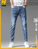 Męski projektant dżinsów mody dżinsy męskie wiosna i letnie odcinki szczupłe spodnie jasnoniebieskie mężczyźni idk4 nvhm