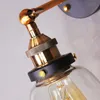 Wandlampen, industrielle Vintage-Lampe für Wohnzimmer, Schlafzimmer, Restaurant, Café, Bar, Dekor, Glas, E27, Nachttischlampen
