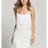 Robes décontractées Tassel Dress Femmes Sexy Summer Flapper Beach Dress Strap Low Cut Noir Argent Blanc Court Fringe Party Robes A-005 W0315