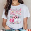 1973年に作られたTshirtレディースTシャツ49歳の花50妻の誕生日ギフト印刷されたカジュアルパターントップ230316