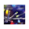 Светодиодные струны RGB Снежные светильники 10 метров Рождественское водонепроницаемое открытое украшение освещение 110 В 220V Гарлендская капля доставка Holida dhqyh