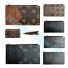 M30271 coin Card Holders long Key Wallets Genuine Leather small 4 card slots Holder Luxurys Designers Men's Zipper Women's CardHolder brown flower Purse card pouch