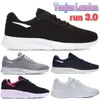 Tanjun London Run 3.0 Running Shoes Heren Designer Sneakers Triple Black White Wolf Gray Midnight Navy Sport Red Fuchsia Fashion Outdoor Men Women Sports Trainers