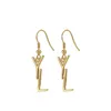 Crystal luxury designer earring for teen girls stud dangling letter shape earings alloy simple iced out unique ohrringe women earrings fashion couples ZB033 E23