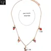 Collares pendientes Simple dulce fruta verano manzana fresa cereza uva melocotón divertido collar de cadena de clavícula personalidad para mujeres