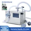 ZONESUN ZS-G25A液体充填機磁気ポンプ腐食性流体高流量ボトルバレル洗剤飲料シャンプー