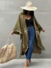 Damen Bademode Strand Cover Up für Frauen Stickerei Blume selbst Gürtel Kimono asymmetrische Sommerkleider Badeanzug 2023 Beachwear