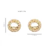 2style Simple 18K Gold Plated Luxury Brand Designers Double Letters Ear Stud 925 Silver Geometric Women Circle Crystal Pearl Earring Jewerlry