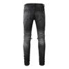 Mäns jeans Ny ankomst Men Bla oroliga skinny Stretch Streetwear Tie Dye Bandana Patchwork Droyed Slim Fit Denim Jeans Pants Z0315