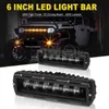 LED-Streifen 6 Zoll 7D 6D LED-Lichtleiste Offroad-Fahren Lauflicht Arbeitsscheinwerfer Nebelscheinwerfer für Motorrad 4X4 ATV SUV LKW Traktor 12V 24V P230315