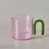 Mugs Colorful Glass For Coffee Mug Milk Tea Cup Office Cups Creative Drinkware Birthday Gift Cute Heat Resistant