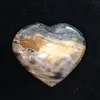 Figurine decorative Oggetti Natural Ocean Jasper Stone Heart Crystal Mineral Specimen Ornamento StonLove