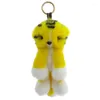 Keychains Tiger Fluffy Keychain Animal Soft Real Bag Charm Key Ring Cute Decorative Accessory For Purse Backpack