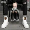 Men's leisure boots Luxury brand Deluxe men's small white Boots British fashion sports casual shoe board breathable Zapatos Hombre A2