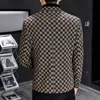 Erkek Suit Blazers Sonbahar Kış Erkek Kıyafet Ceket Lüks Moda Kişilik Takım Uygun eğlence Konfor Klasik Ekose İngiliz Moda Blazer Ceket 230316