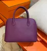 Designer 25 cm Borsa di lusso Borse popolare Donne Pulsa Togo in pelle fatta a mano cucitura a molti colori Prezzo all'ingrosso Consegna rapida