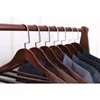 Kleiderbügel-Racks Luxus-Kleiderbügel aus Holz, breiter Schulterbügel für Kleidung, schwere Garderoben-Organizer, rutschfeste Hosenstangen 230403