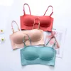 Bustiers & Corsets Women's Tube Top Non-Marking Full Cup Bra Strapless Plus Size Large Gather To Prevent Sagging TopBustiers