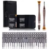 Outils à main Mini jeu de tournevis de précision 25 en 1 tournevis Torx électronique Kit d'outils de réparation d'ouverture pour téléphone caméra montre tablette PC