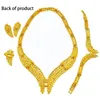 목걸이 귀걸이 세트 두바이 아프리카 에티오피아 패션 골드 컬러 보석 여성 결혼 선물 인도 선물 귀걸이 링 팔찌 세트