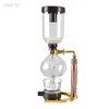 3-5 cups syphon coffee glass pot with gold handle for homey hotel restaurant Kraflo syphon dipper coffee maker