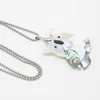 Hänge halsband naturliga sötvattenskal pärla-pärlemorhalsband djurform utsökta charm för smycken tillverkning av DIY-tillbehör