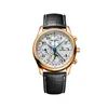 شاهد Watch Mens Mensional Watch الأوتوماتيكي ، The Sun ، Moon and Stars ، حفل عمل مناسب لارتداء تصميم مقاوم للماء