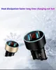 New Dual USB Car Charger Cigarette Lighter QC3.0 Super Fast Charge Digital Display One Drag Two Charger Car Accessories