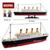 Titanic Model Creative Luxury Cruise Ship Set City Series Diy Boat Building Blocks Speelgoed voor kinderen volwassen cadeau