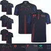 2023 새로운 F1 레이싱 팀 티셔츠 폴로 셔츠 여름 포뮬러 1 남자 짧은 슬리브 티셔츠 맞춤형 드라이버 같은 팬 티셔츠 퀵 드라이 탑