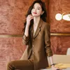 Women's Suits Blazers High Quality Autumn Winter Formal Ladies Blazer Women Business Suits with Sets Work Wear Office Uniform 4XL Size Pants Jacket 230316