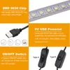 Bandes LED 5V barre LED lumières alimentée par USB 10/20/35/40/50CM SMD 5630 bande rigide en aluminium 3000 4000 6000K pour l'éclairage sous armoire de cuisine P230315