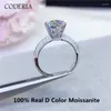 Cluster Rings 1CT 3CT 5CT Högkvalitativ Cut D Färg Clarity Moissanite Diamond Birthday Party Ring for Women Luxury 18K Gold Jewelry With Box 28ESS