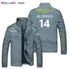 Casacos de roupas de tamanho grande masculino Aston Martin F1 2023 Jaqueta Uniforme Fórmula 1 Terno de corrida Alonso Jacket Coat Motor Moto Motão Jack Motão