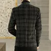 Costumes pour hommes Blazers Hommes Blazer automne hiver cristal velours épaissi costume veste hommes jeune beau Plaid manteau affaires décontracté hommes vêtements 230316