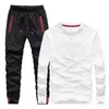 Men's Tracksuits Autumn Embroidered Pant O-neck Long Sleeved Casual Suit Tracksuit Men Track Two Piece Streetwear Clothes Sweater Mens Sets