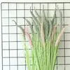 Decorative Flowers 5heads/branch INS Grass With Leaves PE Artificial Flower Decorations Onion Wedding Plastic Plants