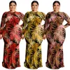 Plus Size Dresses Autumn Women Party Long Sleeve Turtleneck Elegant Floor Length Sexy Empire Bag Hip Polyester 230307