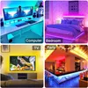 Bandes LED RGB 5050 Led Strip Light Bluetooth App 5V USB Led Tape Flexible Ruban Diode Tape pour TV Rétroéclairage Salle de jeux Décoration P230315