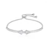 Bangle White Shell Charm Slide Dainty Adjustable Bracelet Personalizsd Three Colors Bracelets For Women Wedding Jewelry