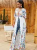 Frauen Badebekleidung Beach Cover up Frauen Blumen böhmische Wickelkleider gegen Nacken Kurzarm Elegante Sommerbadeanzüge Pareos de Playa Mujer