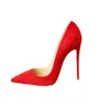 Sukienka buty czerwone zamszowe czółenki na wysokim obcasie 8 10 12 cm szpilki obcasy płytkie marka Bankiet ślubna imprez