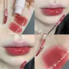 Lucidalabbra 1 pezzo Specchio rosa ciliegia Acqua Trasparente Tinta Smalto Olio di vetro trasparente Rossetto liquido impermeabile Marrone nudo