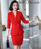 Women's Suits Blazers Novelty Wine Formal Women Business Suits with Skirt and Jackets Coat Ladies Office Professional Blazers Autumn Winter OL Styles 230316