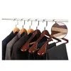 Kleiderbügel-Racks Luxus-Kleiderbügel aus Holz, breiter Schulterbügel für Kleidung, schwere Garderoben-Organizer, rutschfeste Hosenstangen 230403