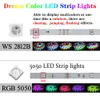 Tiras de LED Luzes de tira LED 1M-20M RGB 5050/RGBIC WS2812B Infravermelho Bluetooth OnTroller TV Backlight Room Luces Luminous Decore FitA Lamp P230315